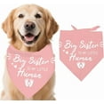 thumbnail image 1 of 1 Bandana triangular ajustable para perro de algodón rosa sin blanquear con temática "Big Sister" (promocionada a Bandanas para mascotas Big Sister), 1 of 9