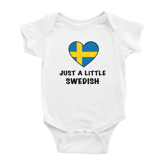 Just A Little Swedish Funny Baby Bodysuit