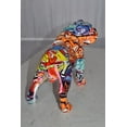 thumbnail image 4 of Nifao Modern Happy Graffiti Resin Bulldog Statue Looking to the Right – Home Decor Sculpture, 10"L x 5"W x 7"H, 4 of 12