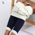 thumbnail image 3 of Guardurnaity Mallas cálidas para mujer, pantalones gruesos de realce elásticos para mujer, pantalones térmicos noveno adelgazantes, pantalones Prendas para la parte inferior del cuerpo Azul oscuro L, 3 of 6
