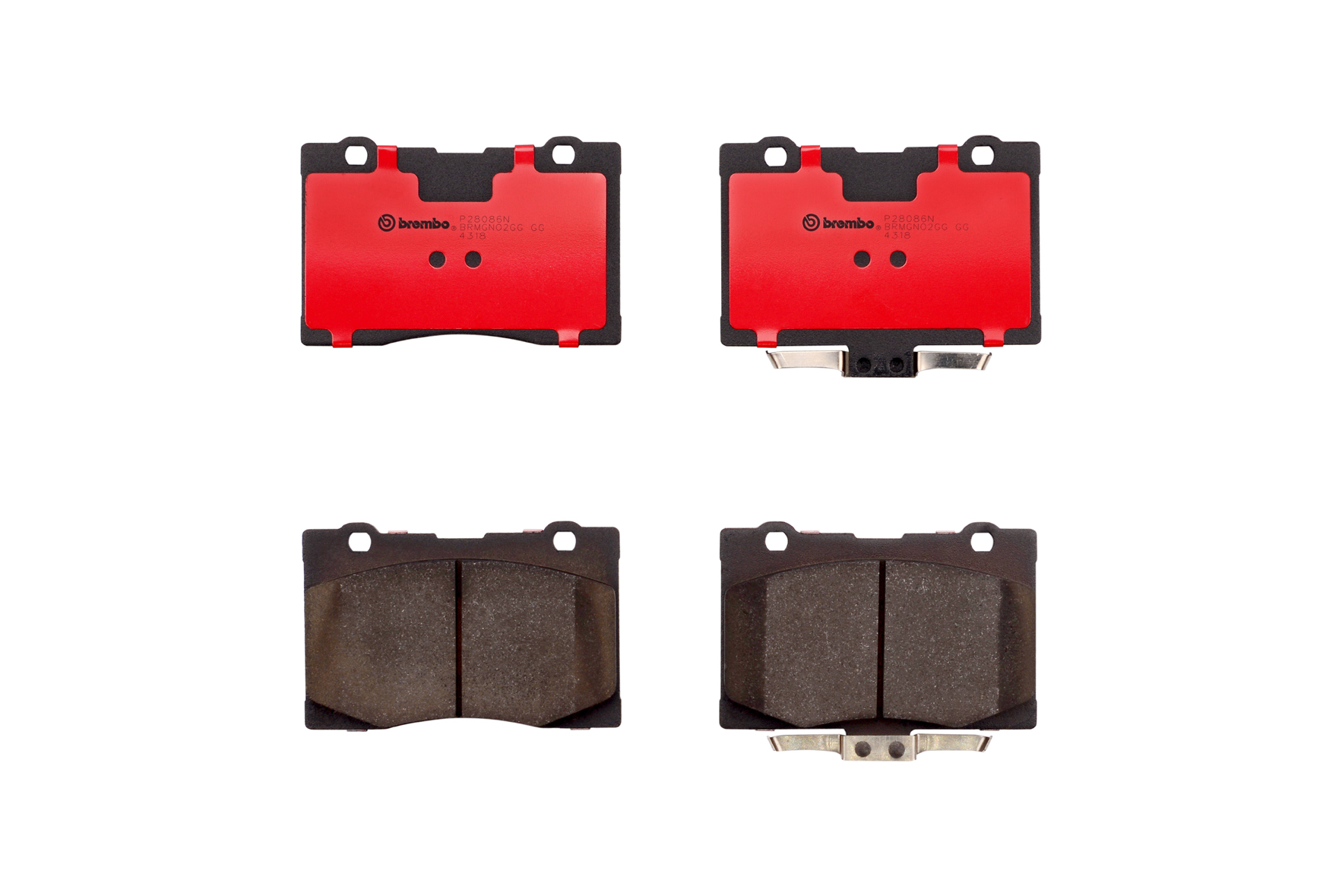 Front and Rear Brembo NAO Ceramic Brake Pad Set Pads Kit For Acura RL 2005-2012