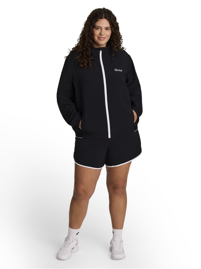 Reebok Women's and Women's Plus Courtside Full Zip Jacket, Sizes