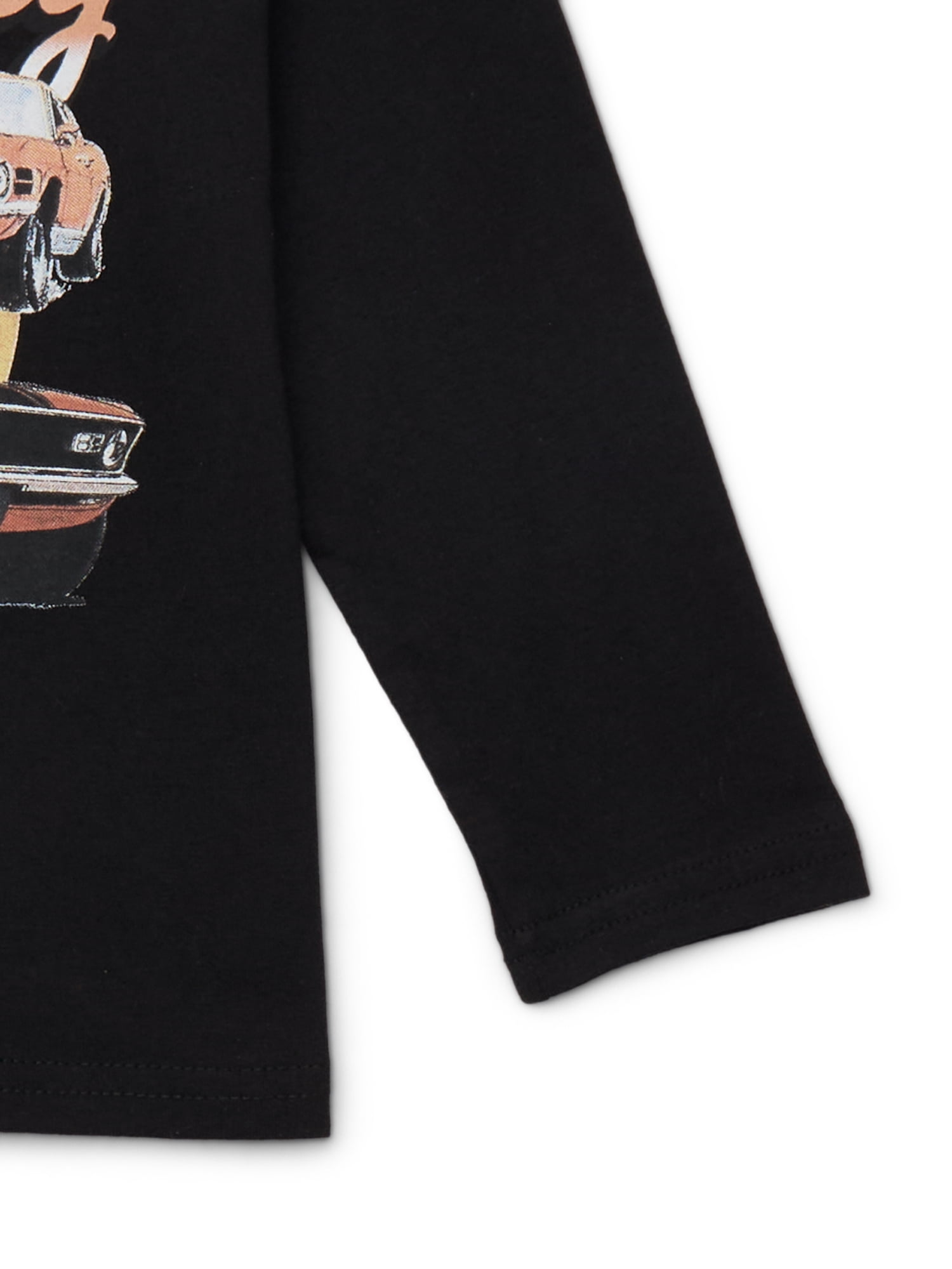 Ford Mustang Toddler Boys Crewneck Tee with Long Sleeves, Sizes 12M-5T