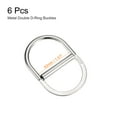 thumbnail image 2 of Doble D-Anillo Hebillas, 6uds 40mm(1,57") Metal Ajustable Multiuso D Anillos para Ropa Cintura Vestido Correas Bolsos Bufanda, Plateado Tono, 2 of 5