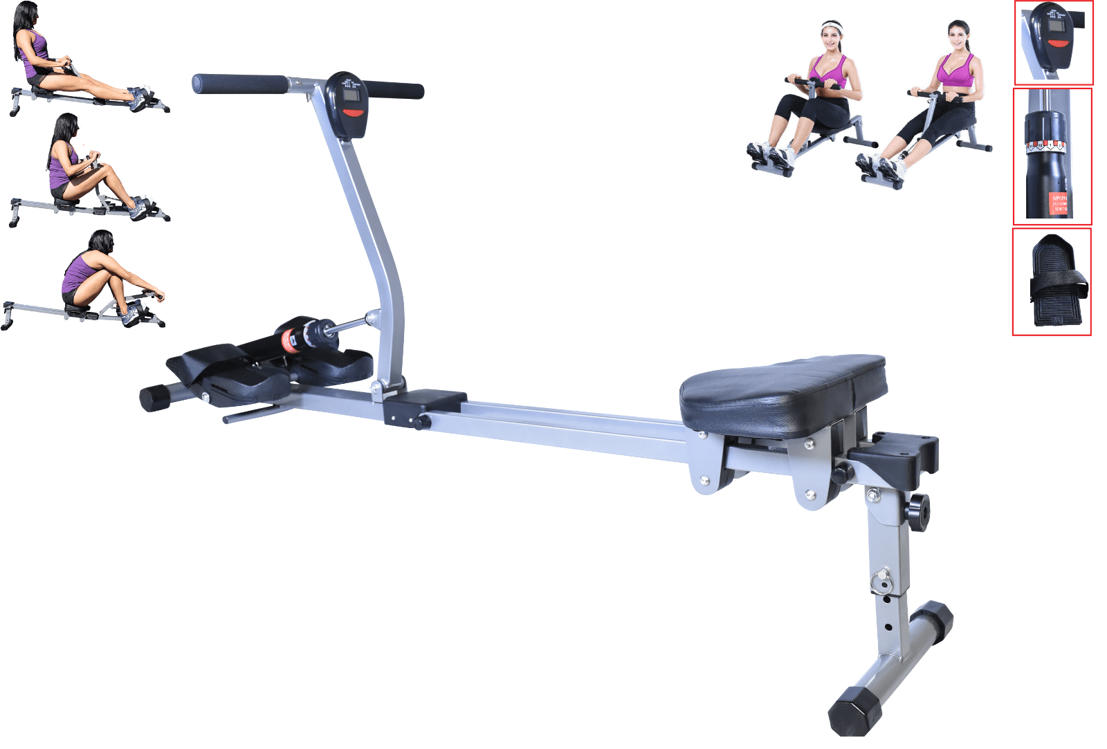 Iron Bar Fitness Rowing Machine: Full Body Workout for Weight Loss and Stay in Shape
