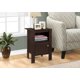 thumbnail image 2 of Mesa decorativa - Mesita de noche Cappuccino con almacenamiento Monarch Specialties I 2135, 2 of 2