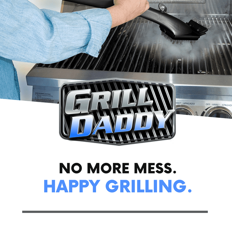 Grill Daddy Steam Brush Made in USA Original Authentic Patented Steam Deep  Cleans Melts Grease Lasts for Years Lifetime Warranty with Bristle Lock