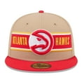 thumbnail image 2 of Men's New Era Tan/Red Atlanta Hawks 2024 NBA Draft 59FIFTY Fitted Hat, 2 of 6