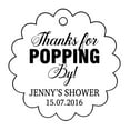 thumbnail image 1 of 100 PCS Personalized Baby Shower Favors Tags Custom Quote Thank You For Popping By Baby Shower Gift Hang Tags, 1 of 1