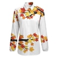 thumbnail image 4 of Bird On A Tree With Autumn Leaves Long Sleeve Blouse Woman Streetwear Casual Shirts Summer Oversize Woman Streetwear Clothing Birthday Present, 4 of 7