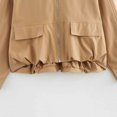 thumbnail image 4 of LOVZFMLL Vestes pour Femmes Mode Décontractée Couleur Unie Ample Grande Taille Coupe-Vent Col Rond Manteau de Vol, 4 of 8