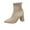 Khaki, variant on Dasayo Pointed Toe Women Booties Ankle Black Dress Elegant Block Heel Fashion Boots Womans Shoes 35