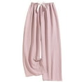thumbnail image 2 of SYMOID Womens Casual High Waist Elastic Waistband Checkered Wide Leg Pants for Spring & Summer,Pink,Size Free Size, 2 of 3