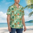 thumbnail image 5 of Xecao Christmas Donuts print Hawaiian shirt - a stylish short-sleeve button-down for men, perfect for casual beach and tropical outings., 5 of 9