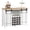 White, variant on TacleeKii Farmhouse Bar Cabinet 47" Wine Rack Storage Sideboard with Sliding Barn Door, White