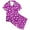 Hot Pink, variant on Auroural Kids Sleepwear Size 6 Girls Button Front Pajama Top & Shorts Set, Panda print, 2-Piece, Sizes 2-14 & Plus