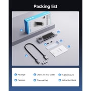 ORICO M.2 NVMe SSD Enclosure 40Gbps USB4.0 M.2 Enclosure with Cooling Fan External Type-C to M.2 NVMe Case for M key,Max 4tb,Compatible Thunderbolt 3/4(No Drive)
