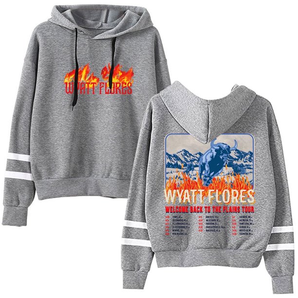 Wyatt Flores Bienvenido a The Plains Tour Manga de barras paralelas sin bolsillo Ropa de calle