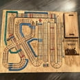 thumbnail image 1 of Wooden Board Game Set with Built-in Board Storage Compartments, Classic Board Game Bar Games, 1 of 6