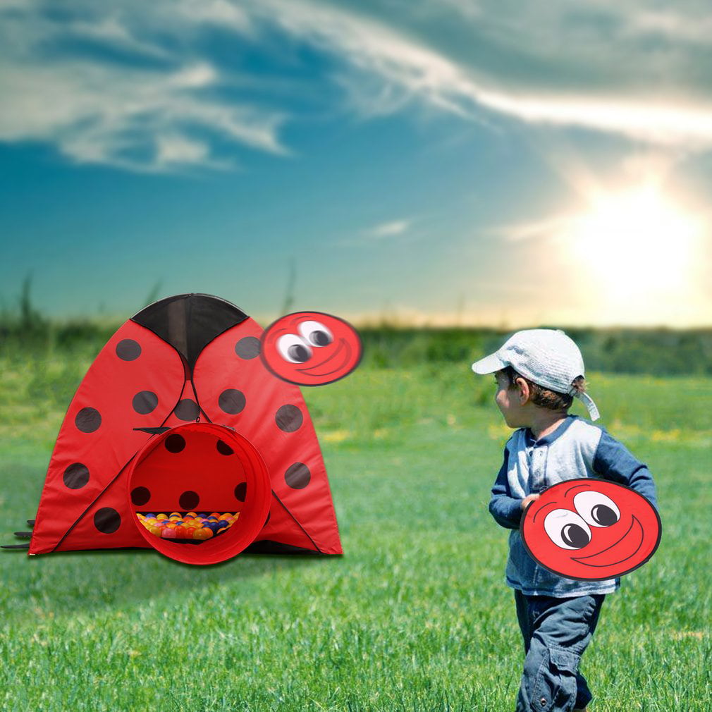 Children Kids Beetle Game House Ventilation With Tunnel Pool Tent 