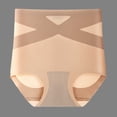 thumbnail image 2 of hoksml Women High Waist Panties X Cross Mesh Shaping Briefs Invisible Tummy Control Underwear for Daily Inner Wear, 2 of 5