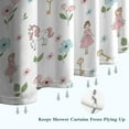 thumbnail image 6 of Princess Unicorn Flower Pattern Shower Curtain 36"x72" ,Bathroom Decorative Shower Curtains Set with 12 Hooks,Modern Waterproof Washable Shower Curtain, 6 of 6
