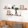 thumbnail image 2 of Floating Shelves, Sindcom Home Wood Shelf Wall Mounted, Set of 5, Multiple Sizes, Brown, 2 of 8