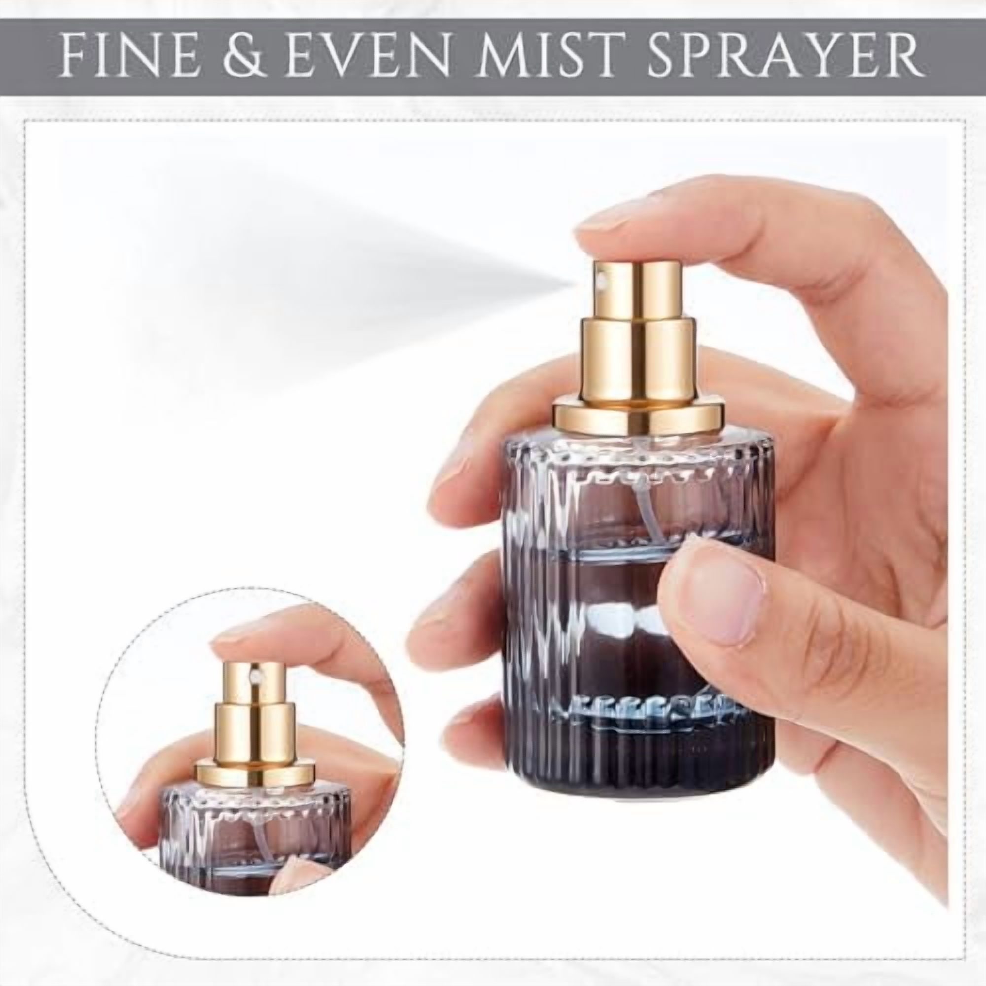 12 Pcs 50 ml Perfume Cologne Bottles Empty Refillable Travel Glass Chic Empty Perfume Spray Bottles Decorative Set for Men Women Portable Dispenser Fragrance Container Set (Black)