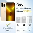 thumbnail image 2 of JETech Case for iPhone 13 Pro 6.1-Inch, Shockproof Phone Bumper Cover, Solid Color Matte TPU Frame, Anti-Scratch Clear Back (Gold), 2 of 6