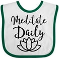 thumbnail image 3 of Inktastic Meditation Yoga Meditate Daily Resolution Boys or Girls Baby Bib, 3 of 4
