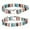 B, variant on Boho Style Dog Collar with Custom Engraved Lost Letter Multicolored Printed Pet Leash for Secure Walks