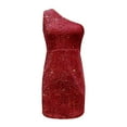 VBARHMQRT Female Womens Party Dresses 2024 Elegant Solid Color Sequined