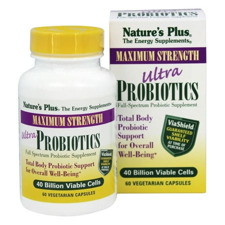 Nature's Plus - Ultra Probiotiques Avec ViaShield Force maximale - 60 Vegetarian Capsules