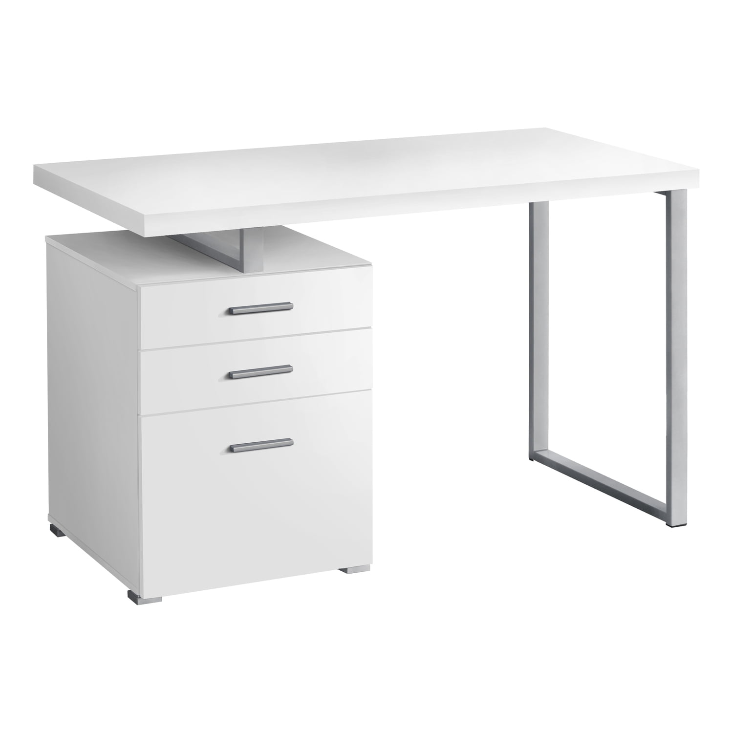 thick white desk