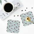 thumbnail image 5 of Disketp Bears And Tropical Leaves Funny Coasters,6 Pcs Leather Coasters With Holder, Perfect Housewarming Hostess Gifts,Protect Furniture From Water Marks Scratch And Damage, 5 of 9