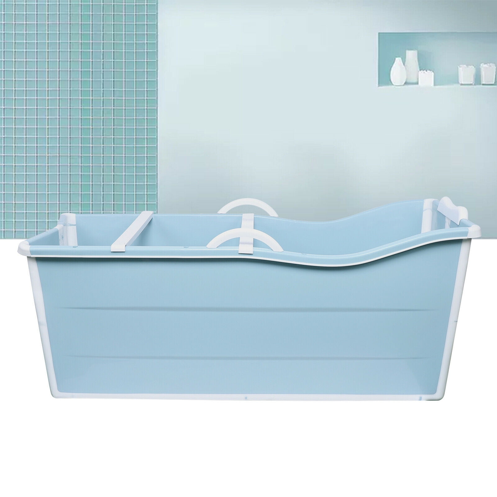 Oukaning Portable Folding Water Tub, How To Use A Spa Bathtub