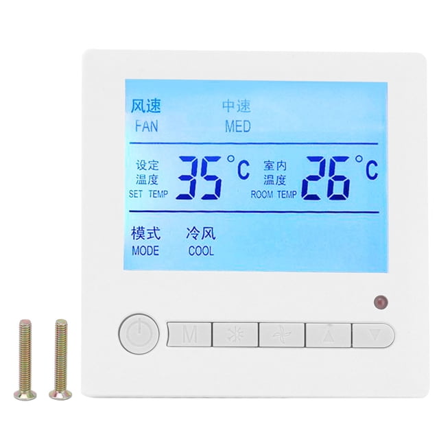 Fan Coil Temperature Controller,AC220V Intelligent LCD Thermostat Temperature Controller Temperature Control Equipment Class Leading Features