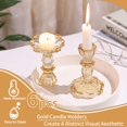 thumbnail image 3 of Portavelas Simeitol Glass Gold para velas cónicas, 6 unidades, 3 of 7