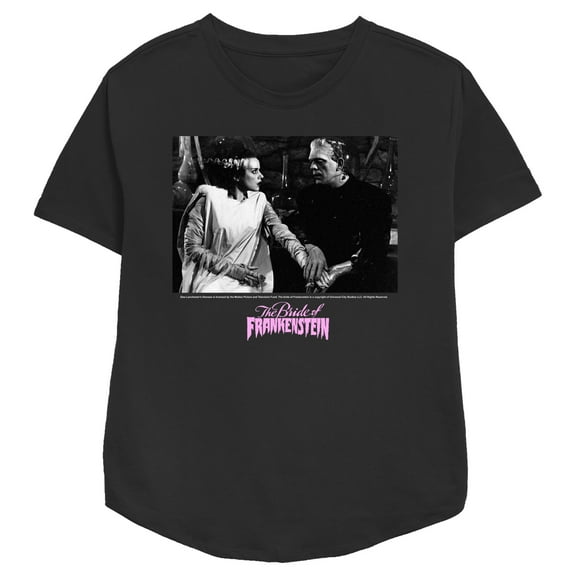 Women's Universal Monsters Classic Scene Graphic Tee Black Large