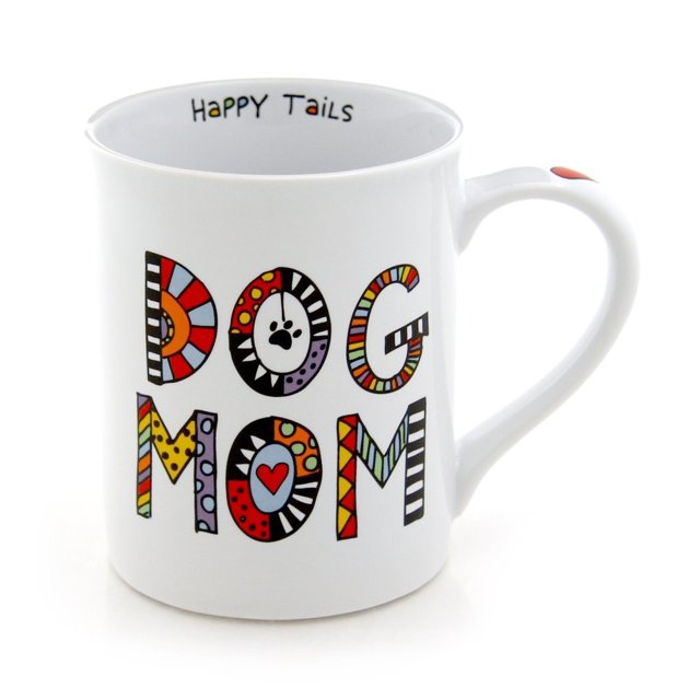 Nuestro Nombre Es Taza De Porcelana Mud Dog Mom Cuppa Doodle 16 Oz.