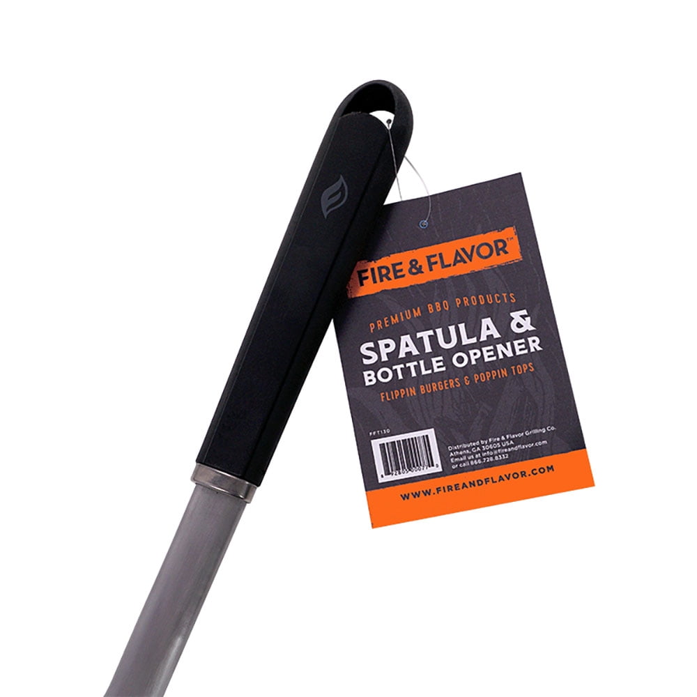 Fire & Flavor Wood Handle Spatula w/Beer Opener