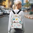 thumbnail image 7 of FORMRS Mini Backpack Purse for Women Travel Daypack Casual Shoulder Bag, Red Simple Shapes, 7 of 7