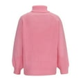 thumbnail image 4 of HAPIMO Women's Long Sleeve Sweater Casual Turtleneck Chunky Knit Loose Oversized Pullover Winter Solid Jumper Tops Teen Girls Clothes Pink XL, 4 of 6