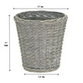 thumbnail image 2 of Household Essentials Wicker Waste Basket, Willow Weave Painted Distressed Gray, Includes Plastic Liner, Great as a Waste Basket or Decorative Planter, Gray, 2 of 5