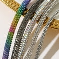 thumbnail image 2 of Firefly Hope Rhinestone Water Drill Rope, Exquisite Bright Resin Glitter Tube Trim for Clothing DIY Edging Decor, White AB, 2 of 3