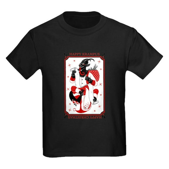 CafePress - Happy Christmas Krampus T Shirt - Dark T-Shirt Kids XS-XL