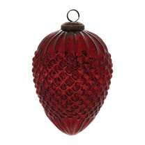 Melrose Hobnail Glass Cone Ornament Set of 2