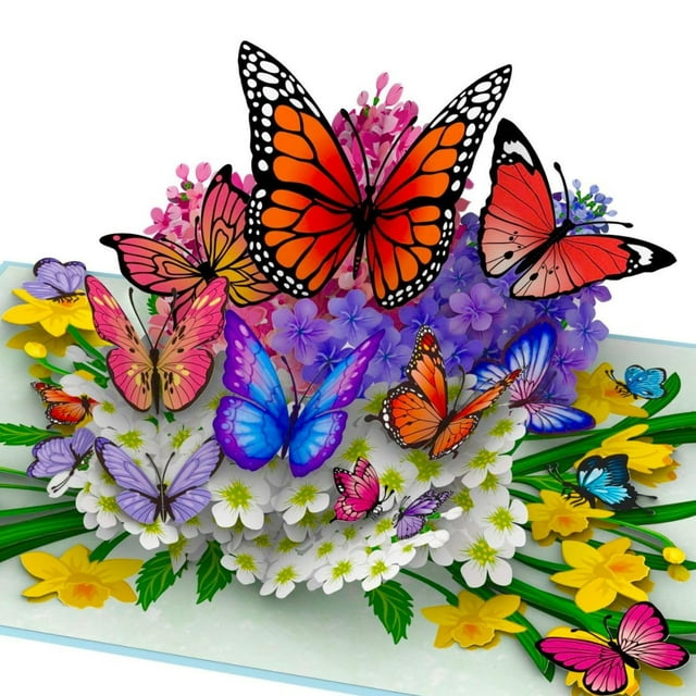 Tarjeta pop-up 3D Hartensteler Mariposas en la naturaleza