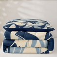 thumbnail image 5 of Manfei Abstract Manta Ray Twin Comforter Sets, Ocean Wave Bedding Set, Cream Navy, Blue Reversible, 2 Pieces, 1 Comforter and 1 Pillowcase, 5 of 7