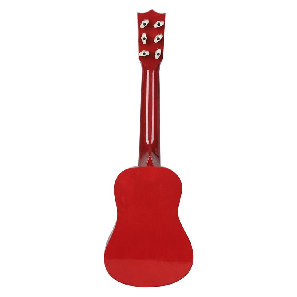 21inch 6-Strings Acoustic Folk Guitar for Beginners Novices Kids Musical - Red, as described Red02